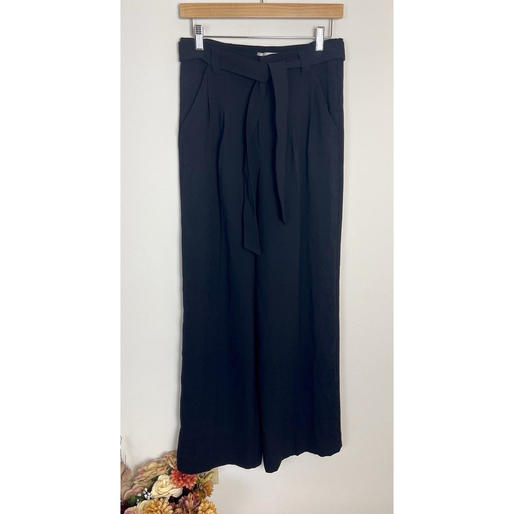Brochu Walker The Duke Pant Black Onyx Wide-Leg Tie-Waist Trousers Size S - Picture 6 of 15